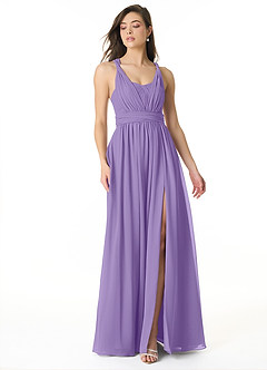 Azazie Olani Bridesmaid Dresses Tahiti A-Line Off the Shoulder Chiffon Convertible Dress image1
