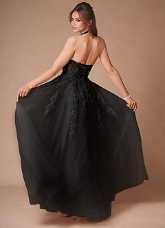 Darlene Black Applique Dress image7
