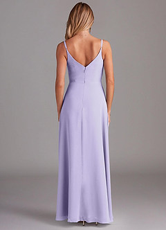 Azazie Daenerys Bridesmaid Dresses Lilac A-Line Cowl Chiffon Dress image2