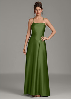 Azazie Eris Bridesmaid Dresses Juniper A-Line Pleated Stretch Satin Dress image3
