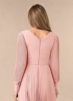 Azazie Zina Mother of the Bride Dresses Rosette A-Line Pleated Chiffon Dress image6