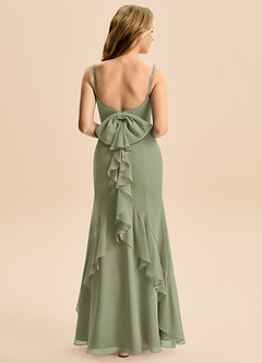 Azazie Lioren Junior Robe Sirène en Mousseline de soie Arc Pistache image3