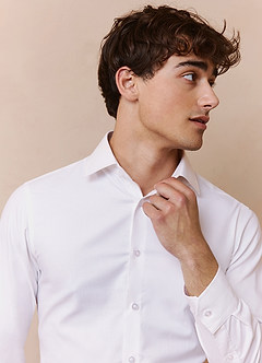 front Jermyn White Non-Iron Dress Shirt