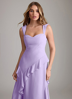 Azazie Sloane Bridesmaid Dresses Lilac A-Line Sweetheart Neckline Chiffon Dress image6