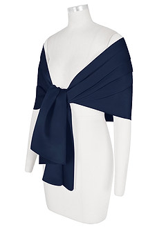 front Azazie Aleena Matte Satin Shawl
