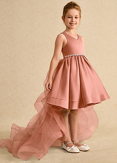 Azazie Julietta vestidos de niña de las flores Vestido de Mai Tai de Tul de Princesa con Convertible image3