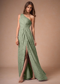Hermosa Pistachio One Shoulder Maxi Dress image5