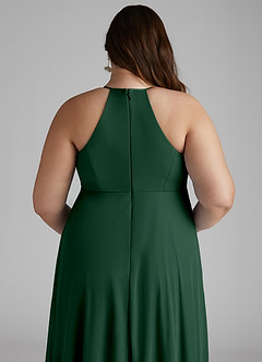 Azazie Annabelle vestidos de dama de honor de maternidad Vestido de Corte En A Cuello en V plisado Hasta el suelo Malla image10
