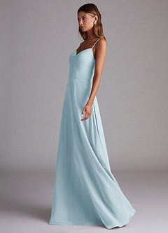Azazie Marley Bridesmaid Dresses Sky Blue A-Line Off the Shoulder Chiffon Convertible Dress image6