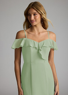 Azazie Sophie Bridesmaid Dresses Dusty Sage A-Line Off the Shoulder Chiffon Convertible Dress image2