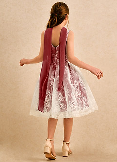 Azazie Cubbie Girls Formal Flower Girl Klänningar Klä A-Line i Spets image2