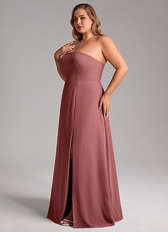 Azazie Wren Bridesmaid Dresses Amethyst A-Line Side Slit Chiffon Convertible Dress image13