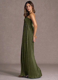 Vestido Verde Musgo Claro Largo Lana image4