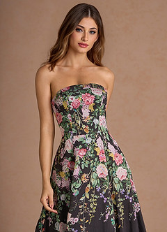 Kenzie Black Multi Midi Dress image5
