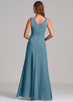 Azazie Nerine Brudtärnklänningar Klä av A-Linje i Chiffong Plisserad Bermuda image5