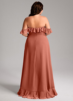 Azazie Lyra Bridesmaid Dresses Clay A-Line Chiffon Convertible Dress image12