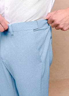 front James Sky Blue Structured Stretch Suit