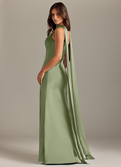 Azazie Kinsley Kleider zum Anprobieren zu Hause Meerjungfrau-Linie Seitliche Cut-Outs Stretch-Satin Kleid Schwarz image6