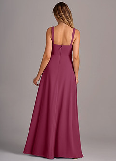 Azazie Debra Bridesmaid Dresses Mulberry A-Line with Pockets Chiffon Convertible Dress image6