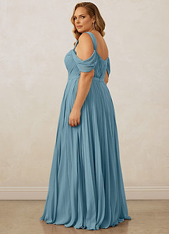 Christian Siriano Bridal for Azazie 1013 Bridesmaid Dresses Moody Blue A-Line Off the Shoulder Chiffon Dress image15