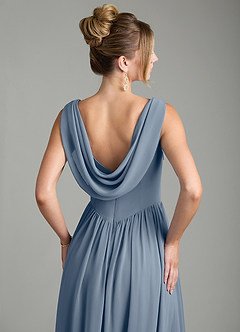 Azazie Novi Bridesmaid Dresses Twilight A-Line Pleated Chiffon Dress image3