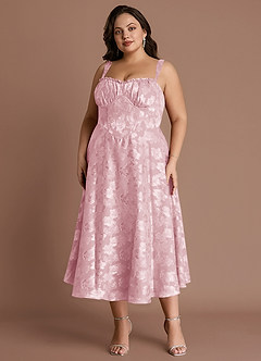Vestido Rosa Empolvado Midi Sylvie image10