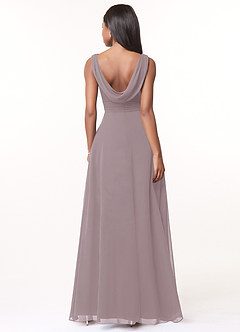 Azazie Karina Bridesmaid Dresses Dusk A-Line Pleated Chiffon Dress image2