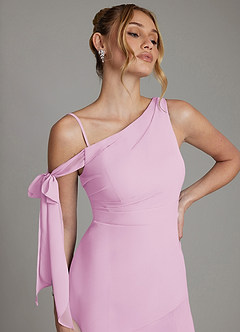 Azazie Aylin Suknie dla druhen Osłona Zza ramienia Szyfon Do ziemi Sukienka image3