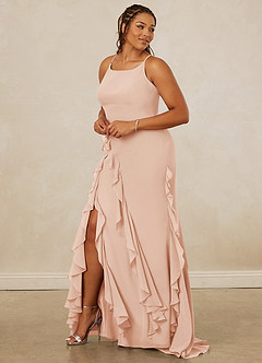 Christian Siriano Bridal for Azazie 1006 Bridesmaid Dresses English Rose Mermaid Ruched Chiffon Dress image11