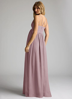 Azazie Emree Maternity Bridesmaid Dresses A-Line Chiffon Floor-Length Dress image5
