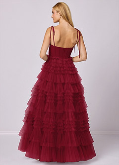 Barbie ♥ Azazie Bridesmaid Dresses Burgundy A-Line Sweetheart Neckline Tulle Dress image5