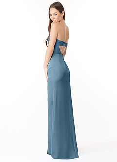Azazie Leonis Bridesmaid Dresses Bermuda Mermaid Pleated Stretch Satin Convertible Dress image7