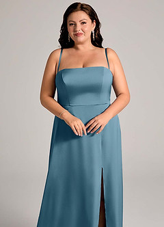 Azazie Wren Bridesmaid Dresses Bermuda A-Line Strapless Stretch Satin Convertible Dress image13