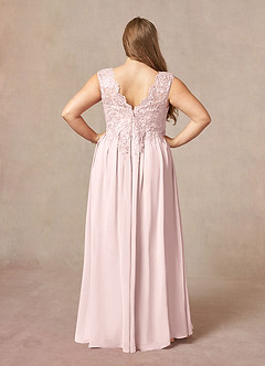 Azazie Amethyst Mother of the Bride Dresses Blushing Pink A-Line V-Neck Sequins Chiffon Dress image10