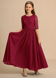 Azazie Pippin Girl Flower Girl Klänningar Klä A-Line i Spets image6