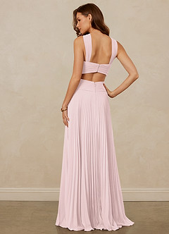 Christian Siriano Bridal for Azazie 1009 Bridesmaid Dresses Blushing Pink A-Line Pleated Chiffon Dress image4