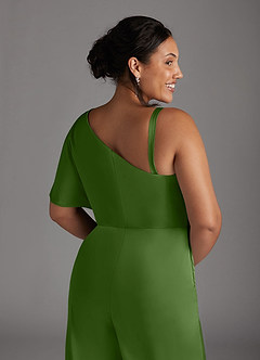 Azazie Hagretta Mother of the Bride Dresses Basil Jumpsuit/Pantsuit Stretch Satin Dress image11