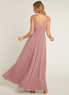Azazie Pierrette Bridesmaid Dresses Dusty Rose A-Line Pleated Chiffon Dress image2