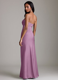 Azazie Saylor Brudtärnklänningar Klä av Sjöjungfru i Stretch Satin Axelbandslös Blåregn image5