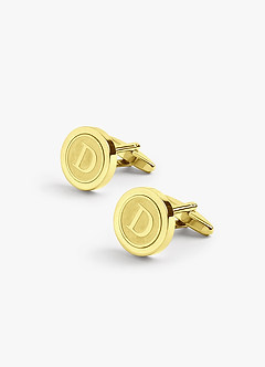 front Customizable Single Initial Cuff Links