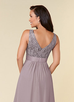Azazie Xella Mother of the Bride Dresses Dusk A-Line Lace Chiffon Dress image6