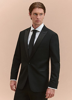 front Hudson Black Peak Lapel Tuxedos Jacket