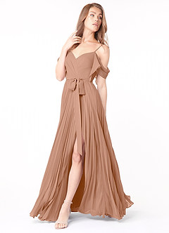 Azazie Lyney Final Sale Dusk A-Line Off the Shoulder Chiffon Dress image3