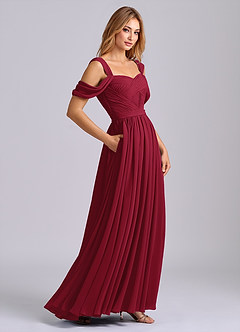 Azazie Koa Final Sale Sky Blue A-Line Off the Shoulder Chiffon Dress image6