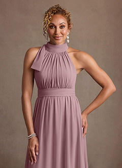 Azazie Antoinette Mother of the Bride Dresses Dusty Rose A-Line Pleated Chiffon Dress image5