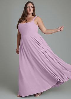 Azazie Shaude Bridesmaid Dresses Wisteria A-Line Pleated Chiffon Dress image10