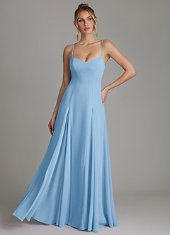 Azazie Imani Final Sale Dusty Sage A-Line Sweetheart Neckline Chiffon Dress image1