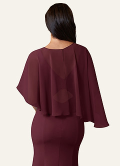 front Azazie Matching Color Wren Chiffon Wrap