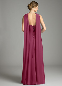 Azazie Ayla Abiti da Damigella Abito A-Line in Chiffon Scollo a Cuore Gelso image9