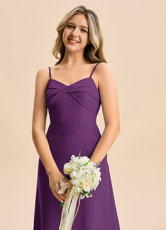 Azazie Jordyn Junior Linia A Dekolt w kształcie serca Szyfon Długość podłogi Młodsza druhna Sukienka image7